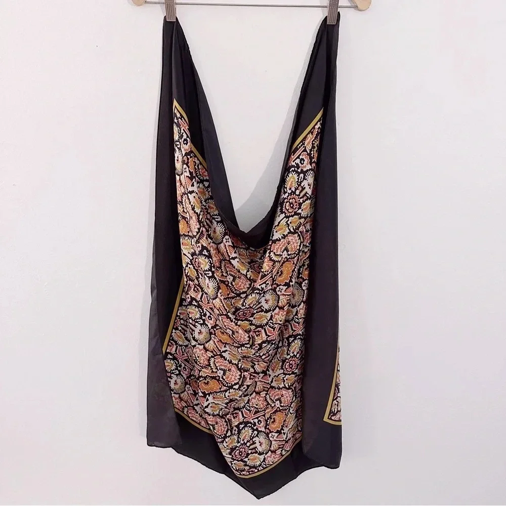 Vintage Floral Printed Bandana Scarf
